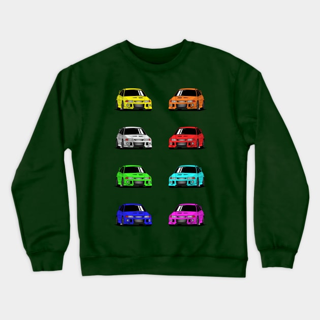 Lancer Evo VI - X8 Cars Crewneck Sweatshirt by Car_Designer